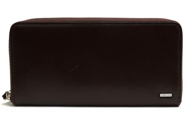 ○ポーター 吉田カバン PORTER 牛ステア コンビネーション鞣し 牛革 長財布 110-02968 SHEEN WALLET 小銭入れあり ラウンドジップ  中古