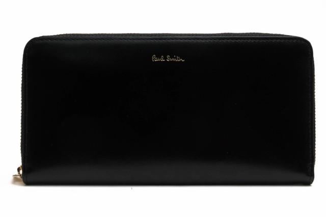○ポールスミス Paul Smith 牛革 長財布 843420 P566 レザーリュクスシャイン マルチストライプ 小銭入れあり ラウンドジップ ラウ 中古長財布