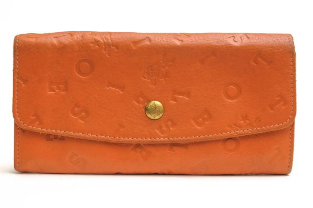 ○イルビゾンテ IL BISONTE CRAFT EMBOSSED LOGO COLLECTION 日本限定モデル 長財布 54212311640 フラップ式 小銭入れあり 二つ折  中古