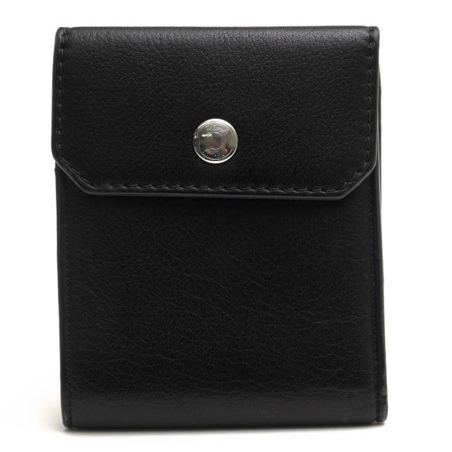 ○ブリオーニ BRIONI 牛革 カーフ 財布 小銭入れなし 札入れ 三つ折り シボ革 シュリンクレザー メンズ 【中古】 中古