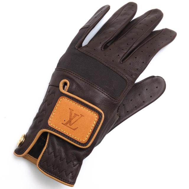 ○ヴィトン Louis Vuitton ラムレザー 子羊革 左手用 右利き用 その他小物 ゴルフグローブ レディース 【中古】 中古