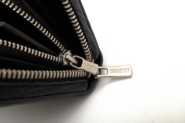 ○アルズニ ALZUNI 国産ヨシキリザメ革 シャークスキン 長財布 5103 両マチFRF財布 L字 スリム フルシャークリボン 小銭入れあり   中古 ○アルズニ ALZUNI 国産ヨシキリザメ革 シャークスキン 長財布 5103 両