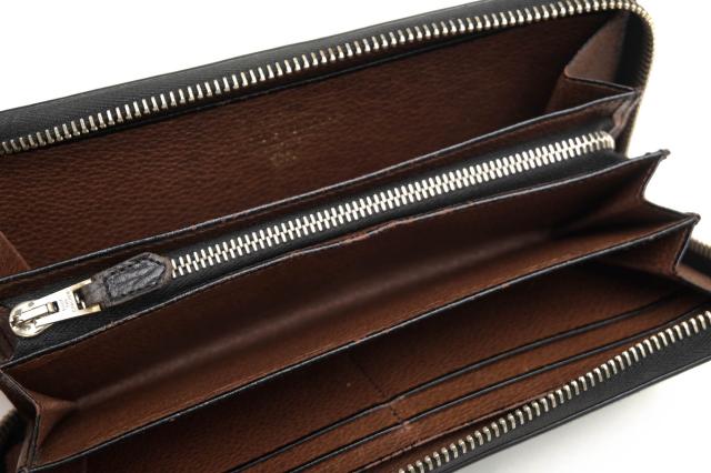 ○フットザコーチャー foot the coacher 牛革 長財布 FTA1712007 LONG ZIP WALLET 小銭入れあり ラウンドジップ ラウンドファスナ 中古_4