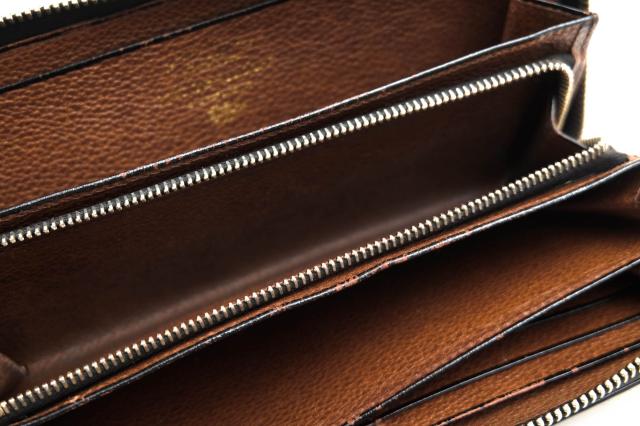 ○フットザコーチャー foot the coacher 牛革 長財布 FTA1712007 LONG ZIP WALLET 小銭入れあり ラウンドジップ ラウンドファスナ 中古_5