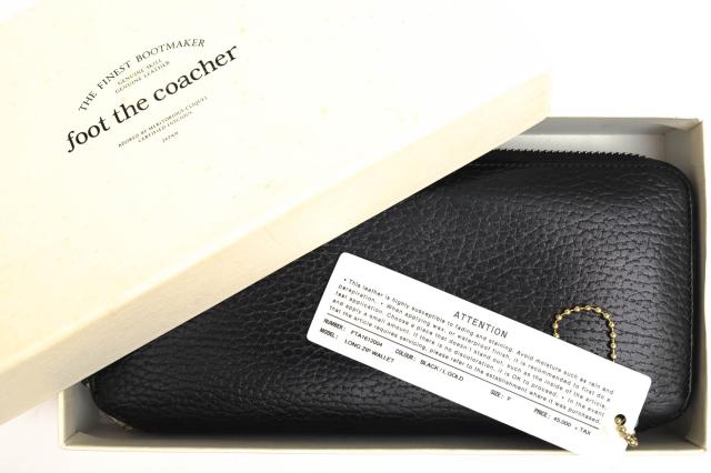 ○フットザコーチャー foot the coacher 牛革 長財布 FTA1712007 LONG ZIP WALLET 小銭入れあり ラウンドジップ ラウンドファスナ 中古_7