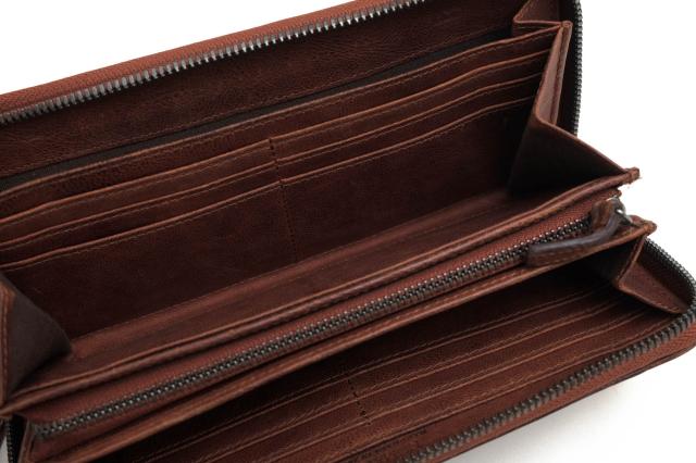 ○ノマドイ NOMADOI 牛革 ウィケット＆クレイグ社オイルドラティーゴレザー 長財布 NAMW6ET2 PENNSYLVANIA ペンシルバニア 小銭入  中古 ○ノマドイ NOMADOI 牛革 ウィケット＆クレイグ社オイルドラティーゴ