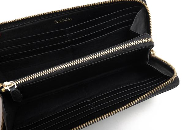 ○ポールスミス Paul Smith 牛革 カーフ 長財布 BPS134 Letters 20S