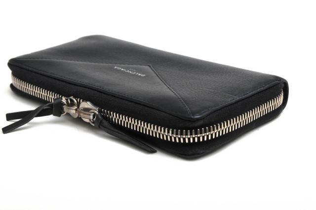 ○バレンシアガ BALENCIAGA フルグレインカーフスキン 牛革 長財布 381226 DLQ0N 1000 Paper Continental Round Zipper Long Walle 中古 ○バレンシアガ BALENCIAGA フルグレインカーフスキン 牛革 長財布