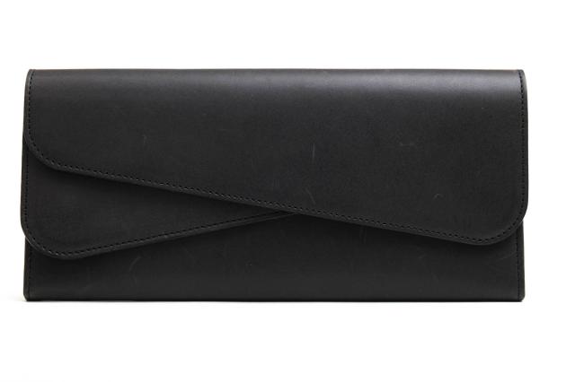 ○マーガレット ハウエル MARGARET HOWELL idea イデア 牛革 長財布 アイドニア ダブルフラップ財布 フラップ式 小銭入れあり レデ 中古