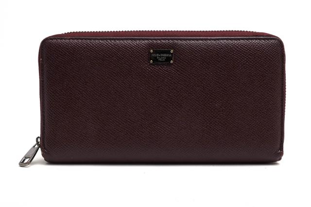 ○ドルガバ DOLCE&GABBANA グレイン型押し牛革 ボルドー ○ドルガバ DOLCE&GABBANA グレイン型押し牛革 ボルドー