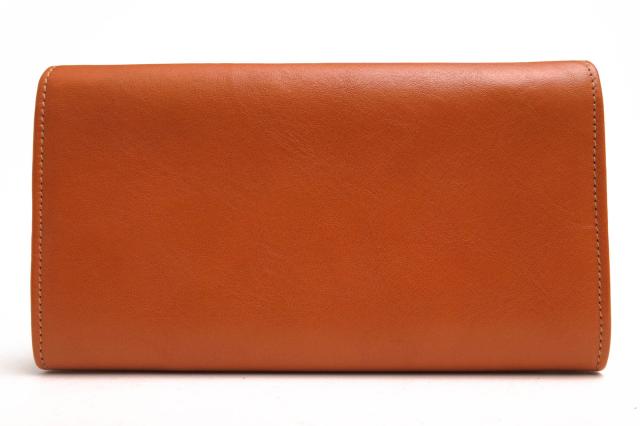 ○イルビゾンテ IL BISONTE 牛革 オリジナルレザー 長財布 54162304340 フラップ式 小銭入れあり シボ革 シュリンクレザー メンズ 中古_1