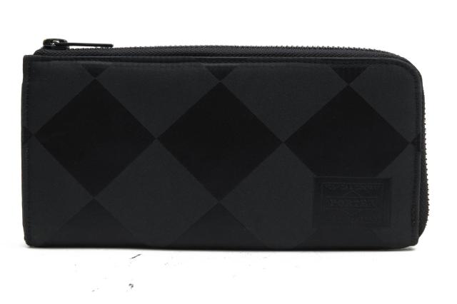 ○ポーター 吉田カバン PORTER 高密ジャカード 長財布 886-16139 GHILLIE LONG WALLET ギリー 小銭入れあり ミリタリー L字ファス  中古