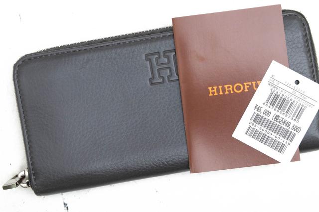 ○ヒロフ HIROFU ソフトバケッタ ナチュラルシュリンク仕上げ牛革 長財布 P25-50003 センプレ Hロゴ 小銭入れあり シボ革 シュリン 中古の通販は