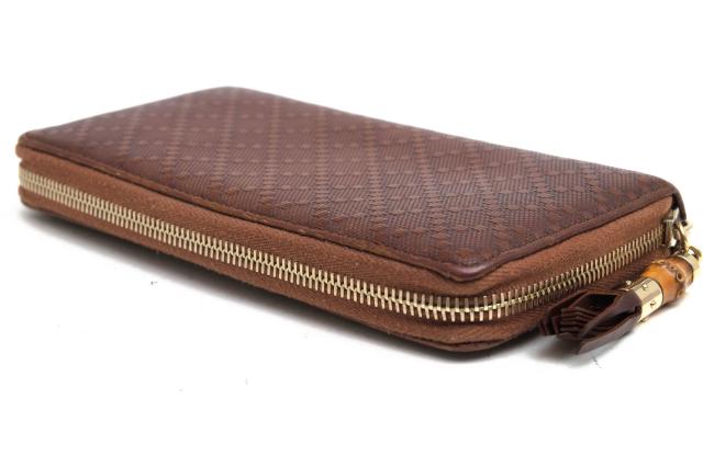 ○グッチ GUCCI 牛革 カーフ 長財布 224253 0416 GGディアマンテ 小銭入れあり ラウンドジップ ラウンドファスナー メンズ 【中古 中古_3