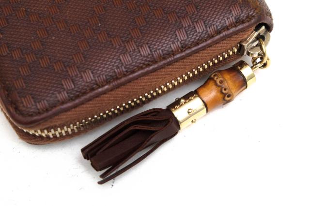 ○グッチ GUCCI 牛革 カーフ 長財布 224253 0416 GGディアマンテ 小銭入れあり ラウンドジップ ラウンドファスナー メンズ 【中古 中古_4