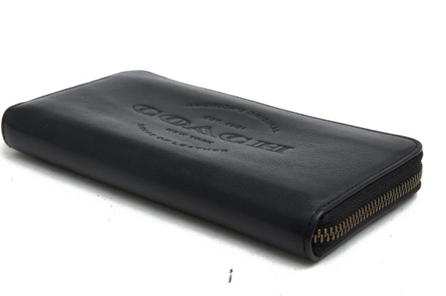 ○コーチ COACH 牛革 長財布 F24648 Accordion Wallet 小銭入れあり ラウンドジップ ラウンドファスナー メンズ 【中古】 中古_2