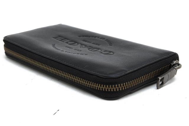 ○コーチ COACH 牛革 長財布 F24648 Accordion Wallet 小銭入れあり ラウンドジップ ラウンドファスナー メンズ 【中古】 中古_3