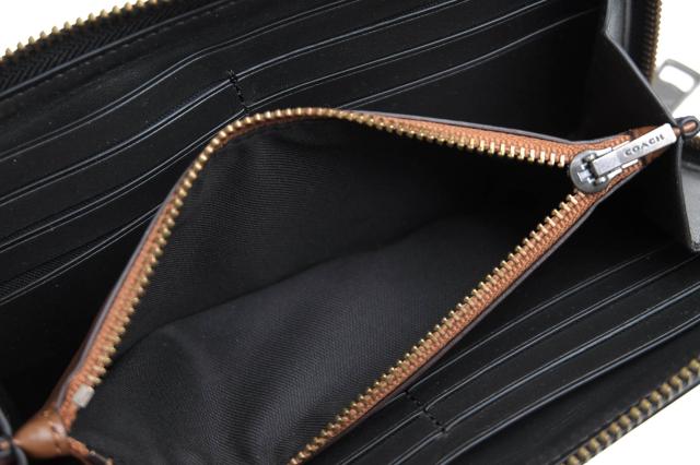 ○コーチ COACH 牛革 長財布 F24648 Accordion Wallet 小銭入れあり ラウンドジップ ラウンドファスナー メンズ 【中古】 中古_7