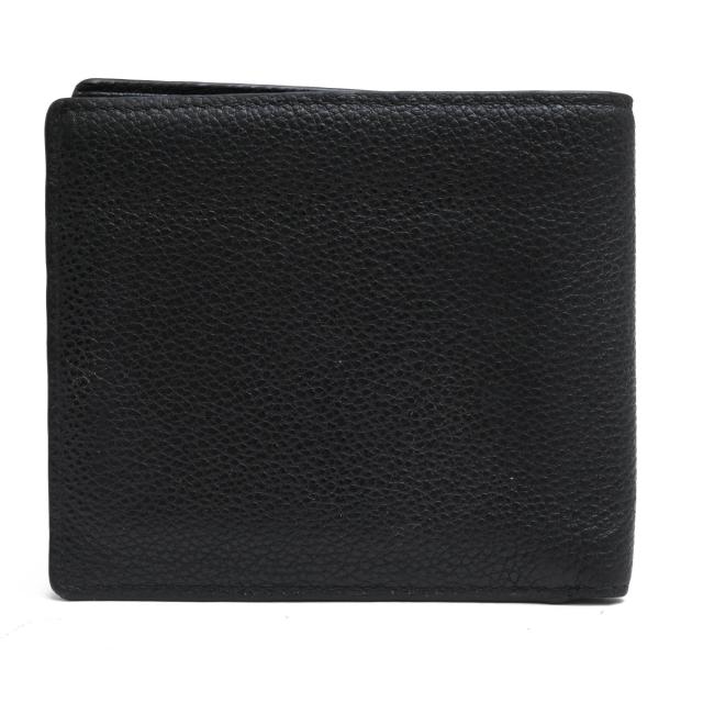 ○プラダ PRADA ペブルドレザー 牛革 財布 2MO513 VIT.MICRO GRAIN ユニセックス 小銭入れなし 札入れ 二つ折り シボ革 シュリンク 中古_1