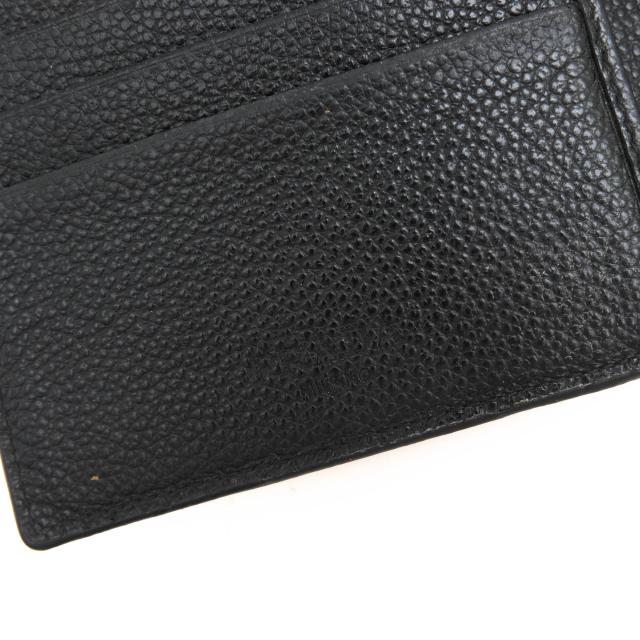 ○プラダ PRADA ペブルドレザー 牛革 財布 2MO513 VIT.MICRO GRAIN ユニセックス 小銭入れなし 札入れ 二つ折り シボ革 シュリンク 中古_5