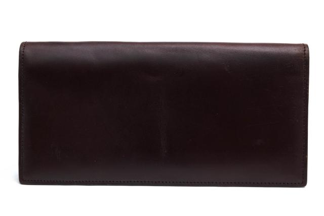 ○ユハク YUHAKU GRADE社ブライドルレザー ペイズリー型押し牛革 長財布 YBR117 Tourbillon ペイズリー 小銭入れあり 二つ折り メ  中古