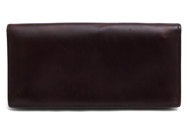 ○ユハク YUHAKU GRADE社ブライドルレザー ペイズリー型押し牛革 長財布 YBR117 Tourbillon ペイズリー 小銭入れあり 二つ折り メ  中古 ○ユハク YUHAKU GRADE社ブライドルレザー ペイズリー型押し牛革 長