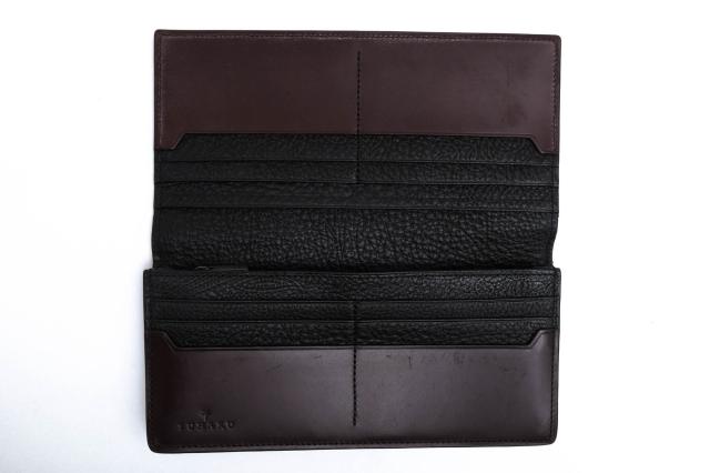 ○ユハク YUHAKU GRADE社ブライドルレザー ペイズリー型押し牛革 長