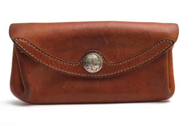 ○ケイシイズ KC's 栃木レザー製オイルバケッタ 5セントコンチョ 牛革 長財布 KIW525 ウォレット モンブラン オイルバケッタ フラ  中古