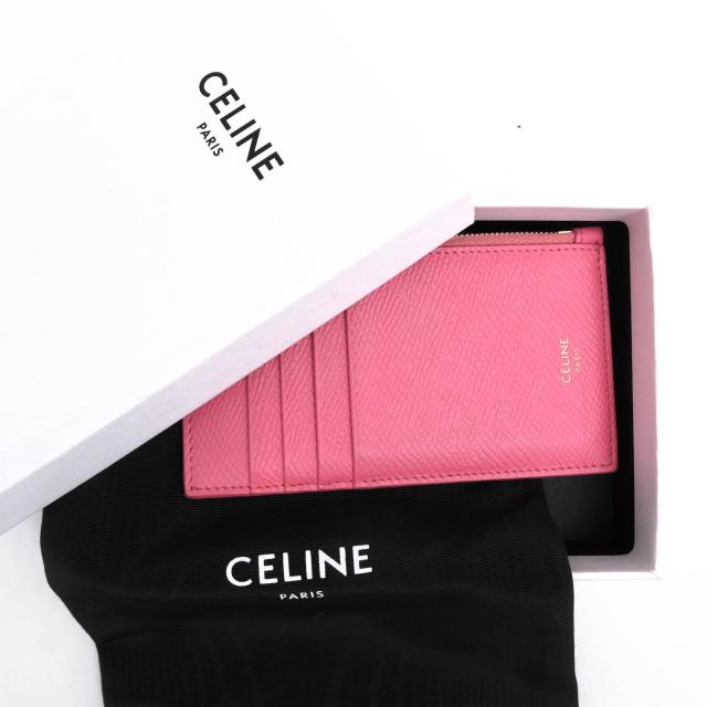 ○セリーヌ CELINE グレインドカーフスキン 牛革 財布 10B683BEL