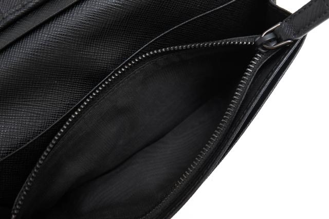 ○プラダ PRADA サフィアーノ 牛革 長財布 2MV836 PORTAF.VERTICALE SAFFIANO 小銭入れあり 二つ折り 定番 メンズ 【中古】 中古_8