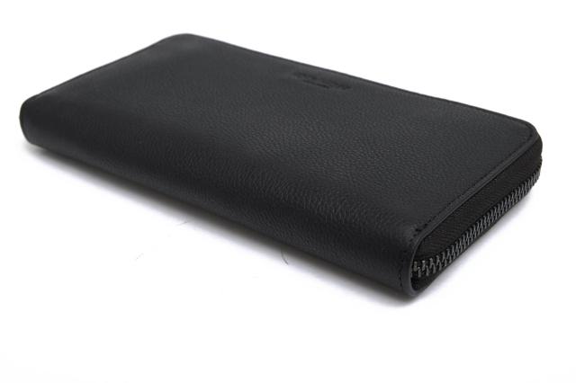 ○コーチ COACH スポーツカーフレザー 牛革 長財布 58102 Accordion wallet 小銭入れあり シボ革 シュリンクレザー ラウンドジップ 中古_2