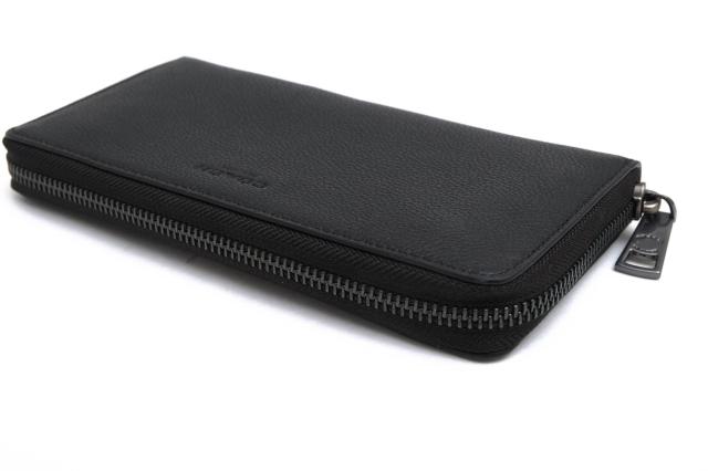 ○コーチ COACH スポーツカーフレザー 牛革 長財布 58102 Accordion wallet 小銭入れあり シボ革 シュリンクレザー ラウンドジップ 中古_3