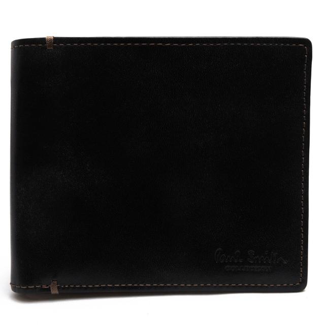 ○ポールスミス Paul Smith COLLECTION コレクション 牛革 財布 554844 J312 PCステインカーフ アンティーク染め 小銭入れあり 二 中古