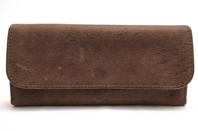 ○スロウ SLOW クーズー カモシカ 長財布 333S26C kudu long wallet フラップ式 小銭入れあり メンズ 【中古】 中古