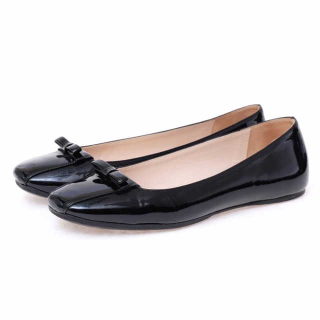 ○プラダ PRADA 羊革 ラムレザー リボン パンプス パンプス 96164 06E ー１F153F F0002 35 VAR.01 F 015  レディース 【中古】 中古の通販はその他パンプス
