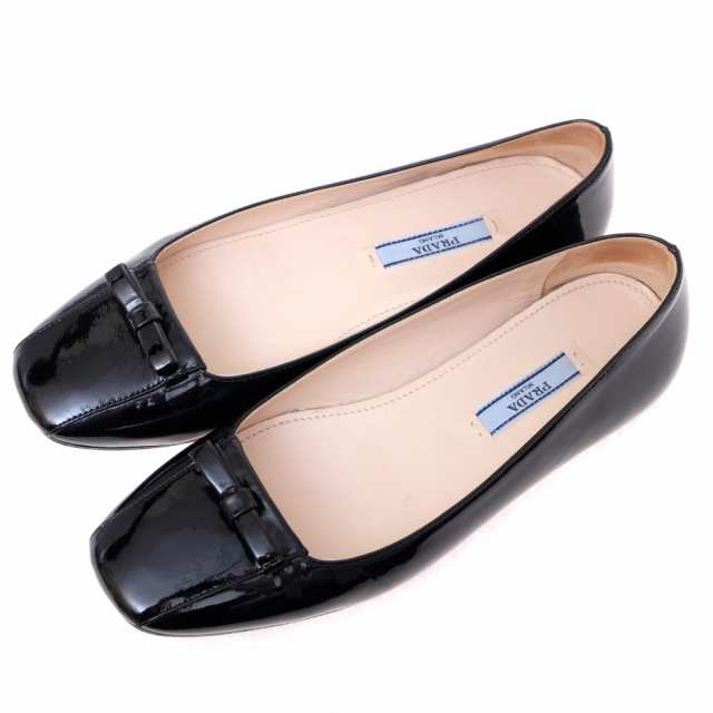 ○プラダ PRADA 羊革 ラムレザー リボン パンプス パンプス 96164 06E ー１F153F F0002 35 VAR.01 F 015  レディース 【中古】 中古の通販は