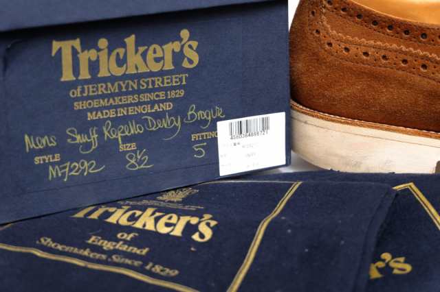 ○トリッカーズ Tricker's M7292 Bourton Snuff Repello Suede Gumlight Sole バートン  ウイングチップ カジュアルシューズ メンズ 中古｜au PAY マーケット