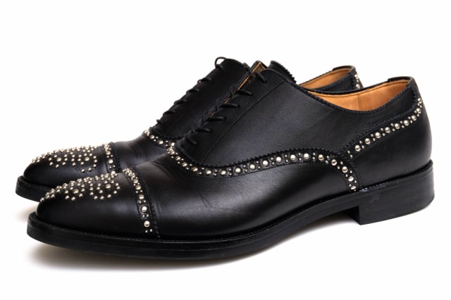 ○ユニフォームエクスペリメント uniform experiment UE-130130 STRIGHT TIP STUDS SHOES ストレートチップ スタッズ ビジネスシュ 中古