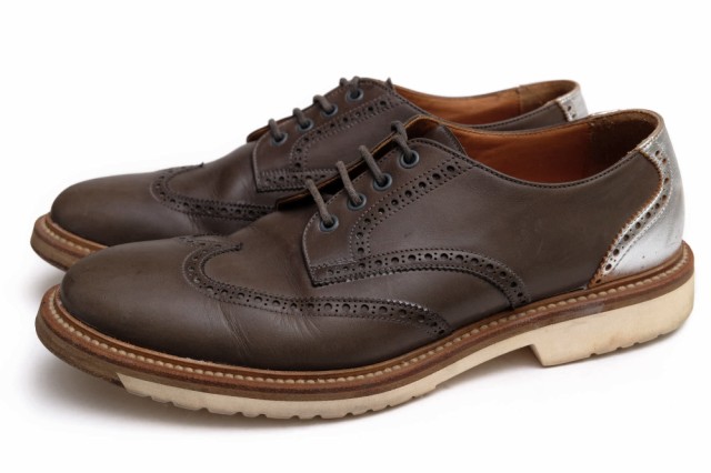 ○ユニフォームエクスペリメント uniform experiment Forest of Ginkgo別注 牛革 ビジネスシューズ UE-123125 F.O.G WING TIP SHOE 中古