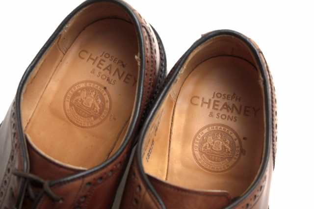 ○ジョセフ チーニー JOSEPH CHEANEY & SONS カーフ 牛革 ビジネスシューズ HAVELOCK メダリオン ウイングチップ  レザーソール グ 中古｜au PAY マーケット