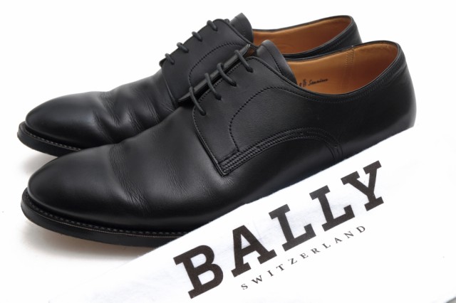 ○バリー BALLY SCRIBE スクリーブ 牛革 カーフ ビジネスシューズ BURGIO-00 ヒドゥンチャネル プレーントゥ レザーソール  メンズ 中古｜au PAY マーケット