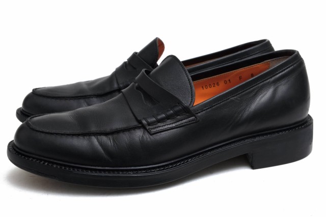 ○サントーニ Santoni 牛革 カウレザー コインローファー 10026 01 F スリッポン マッケイ製法 メンズ 【中古】 中古