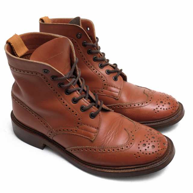 ○トリッカーズ Tricker's カーフ 牛革 レースアップブーツ L5180