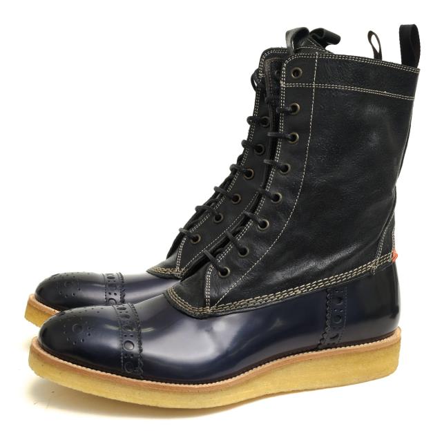 ○ポールスミス Paul Smith 牛革 カウレザー レースアップブーツ 220-800 KANA メダリオン クレープソール キャップトゥ メンズ 【 中古の通販は