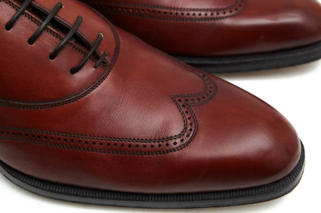 ○ペルーゾ PELUSO トゥモローランド TOMORROWLAND別注 牛革 カーフ ビジネスシューズ 5563 730 ウイングチップ レザーソール マッ 中古 ○ペルーゾ PELUSO トゥモローランド TOMORROWLAND別注 牛革 カーフ