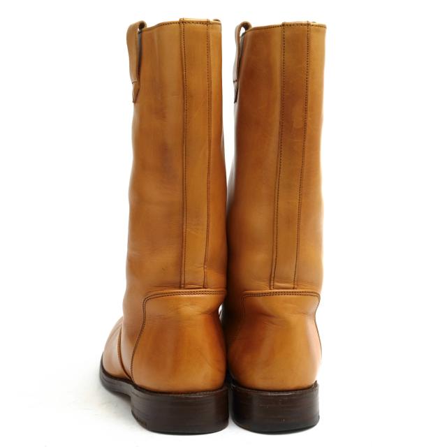 ○トリッカーズ Tricker's カーフ 牛革 ロングブーツ L6866 プレーントゥ レザーソール グッドイヤーウェルト製法 レディース 【 中古_3
