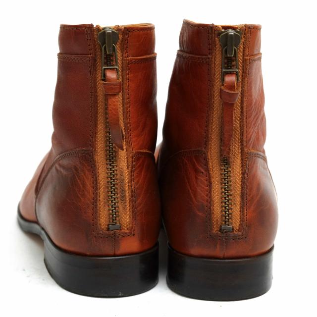○パドローネ PADRONE And A別注 牛革 バックジップブーツ PA7885-1109