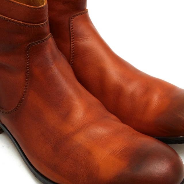 ○パドローネ PADRONE And A別注 牛革 バックジップブーツ PA7885-1109