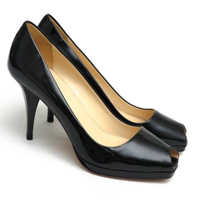 ○プラダ PRADA 牛革 パンプス オープントゥ ハイヒール レディース 【中古】 中古_1