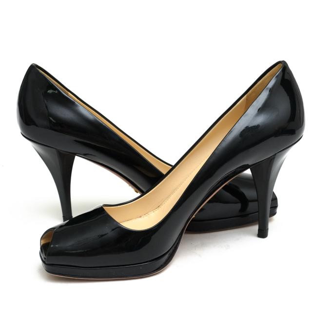 ○プラダ PRADA 牛革 パンプス オープントゥ ハイヒール レディース 【中古】 中古_2